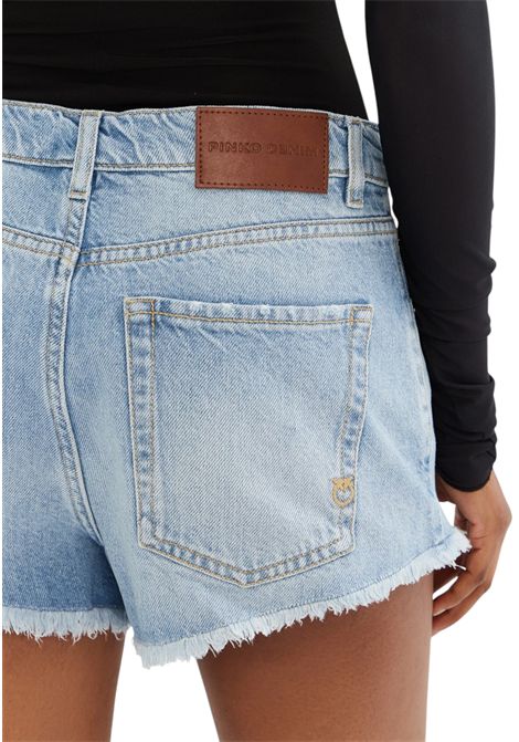 Denim shorts with logo PINKO | Trousers | 104593 A2BOPJE